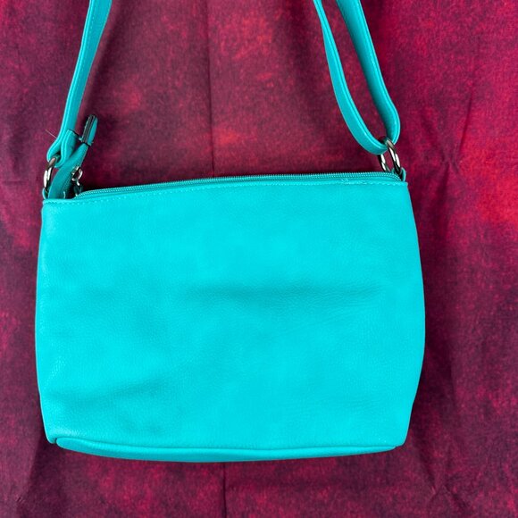 ROSETTI WOMEN CROSSBODY TURQUOISE FAUX LEATHER BAG, ADJUSTABLE STRAP - Picture 4 of 12